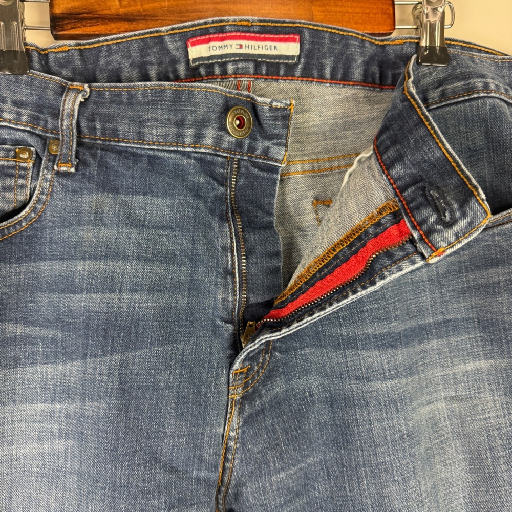 Tommy Hilfiger‎ Men's 38x32 Slim Fit Jeans Medium Wash Blue Stretch Denim - Picture 5 of 8